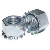 KNF38 3/8"-24 Keps Locknut, External Tooth, Fine, Zinc